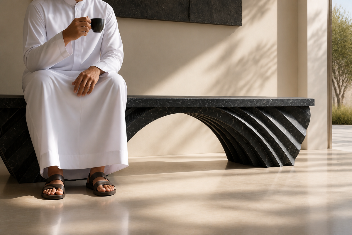 Nocturne Arch Marble Bench