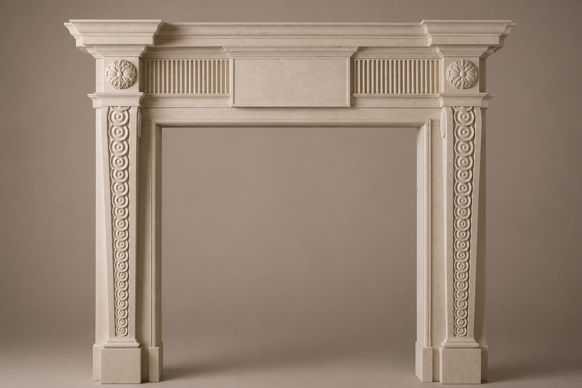 Noor fireplace, close studio detail of the surface and material