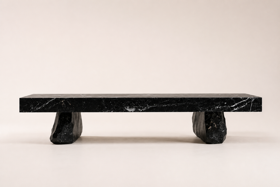 Obsidian Edge Marble Bench