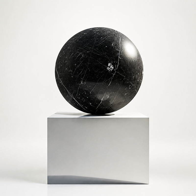 ORBIT I — Sphere on Mirror Plinth