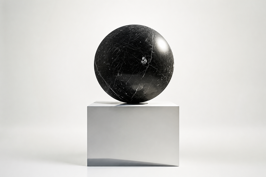 ORBIT I — Sphere on Mirror Plinth