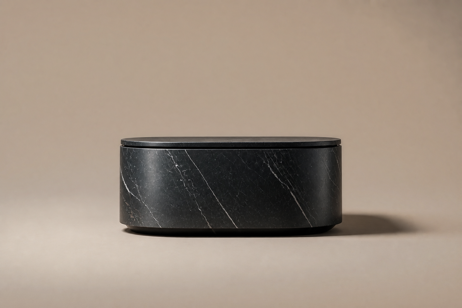 Capsule Base black marble plinth base by 1-OPH, surface detail