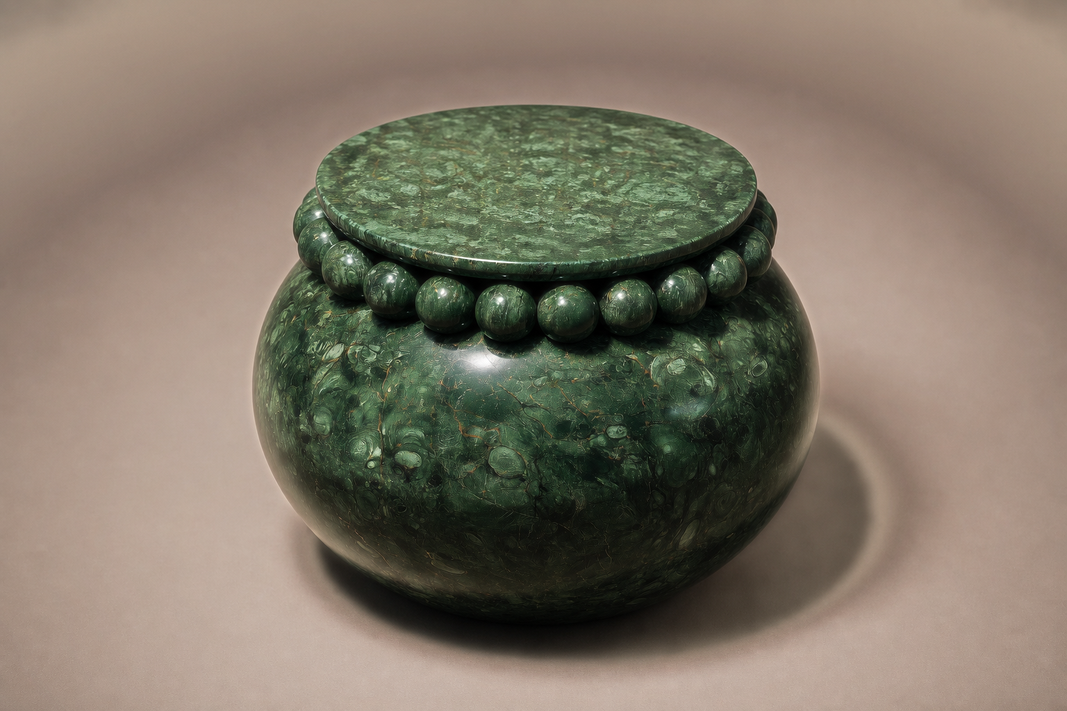 Verde Pillow Base Tall black marble plinth base by 1-OPH, three-quarter studio view
