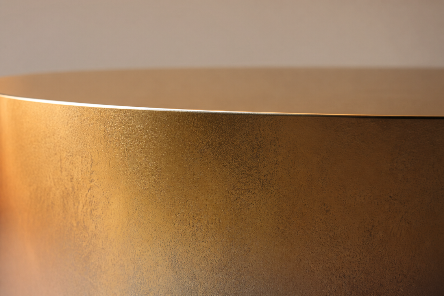 Burnt Stainless Drum Base stainless steel 316 plinth base by 1-OPH, surface detail