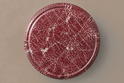 Rosso Levanto Beaded Base rosso levanto marble plinth base by 1-OPH, overhead view