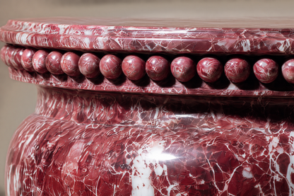 Rosso Levanto Beaded Base rosso levanto marble plinth base by 1-OPH, surface detail