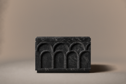 Arcade Base Deep black marble plinth base by 1-OPH, surface detail