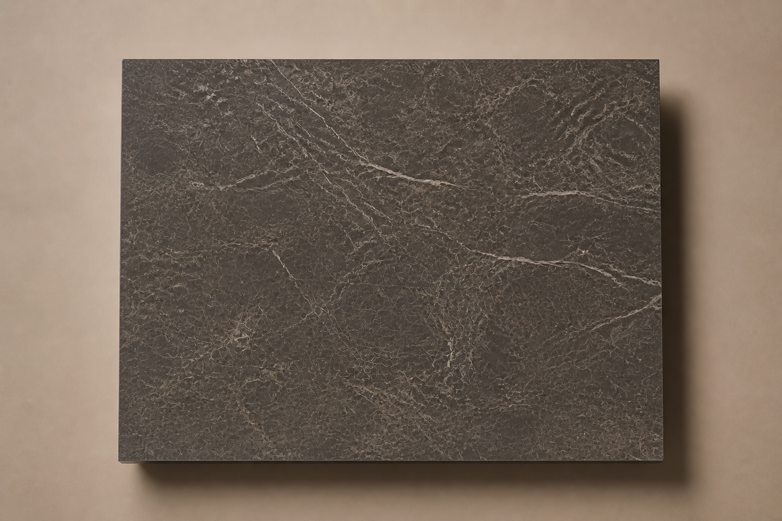 Inverted Taper Base Flared black marble plinth base by 1-OPH, overhead view