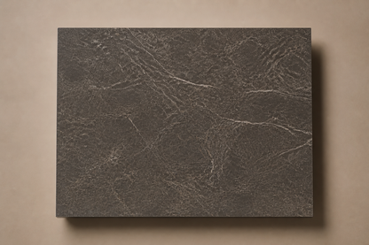 Inverted Taper Base Flared black marble plinth base by 1-OPH, overhead view