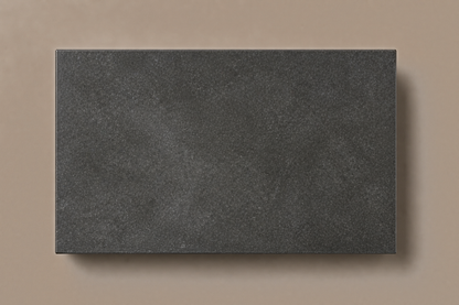 Chamfered Block Base Deep black marble plinth base by 1-OPH, overhead view