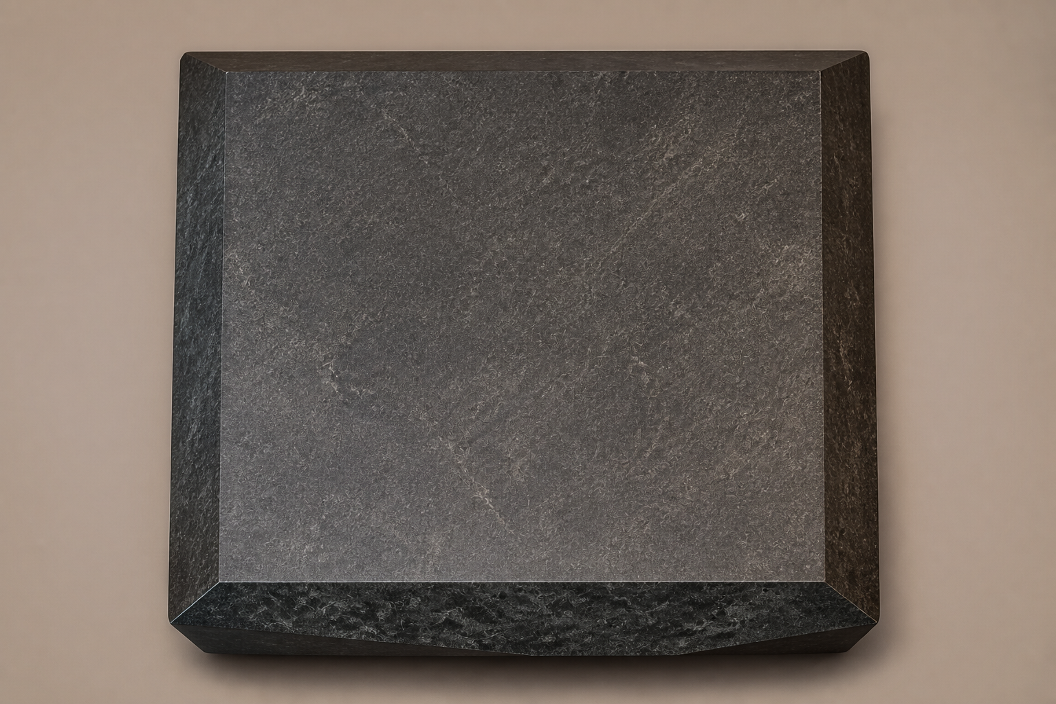 Faceted Granite Base black granite plinth base by 1-OPH, overhead view