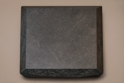 Faceted Granite Base black granite plinth base by 1-OPH, overhead view
