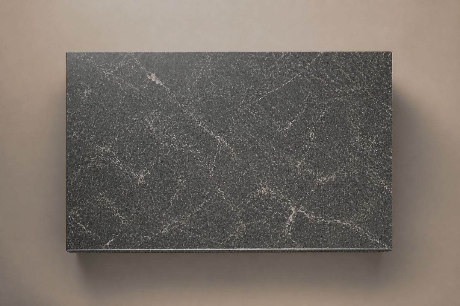Grigio Ribbed Base Low grigio carnico marble plinth base by 1-OPH, overhead view