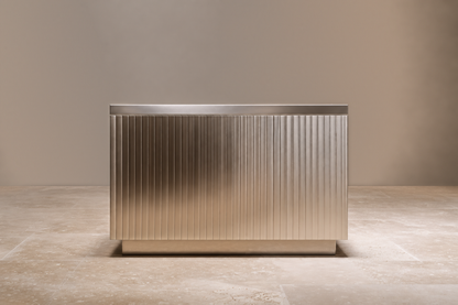Brushed Stainless Base stainless steel 316 plinth base by 1-OPH, surface detail