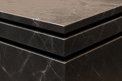 Shadow-Gap Base Deep black marble plinth base by 1-OPH, surface detail
