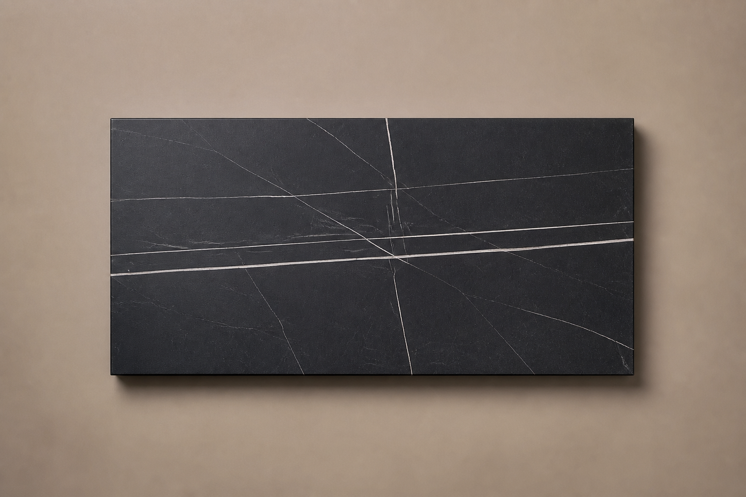 Wire-Line Base Plain black marble plinth base by 1-OPH, overhead view