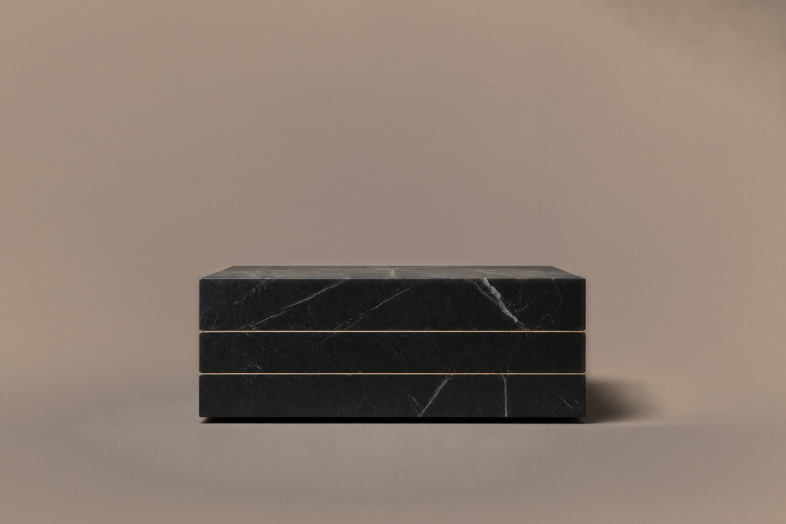 Wire-Line Base Inlaid black marble plinth base by 1-OPH, surface detail