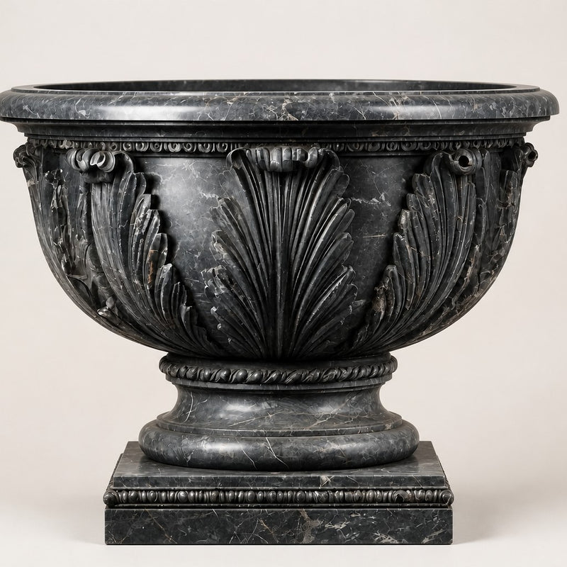 Pietra Grey Acanthus Luxury Marble Urn Planter