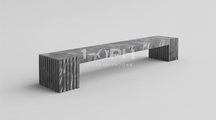 Load video: Strata Linear Marble Bench