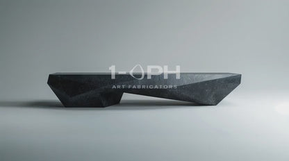 Obsidian Facet Marble Bench