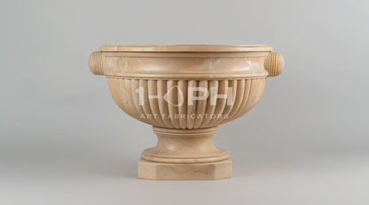 Egyptian Beige Classical Marble Urn Planter