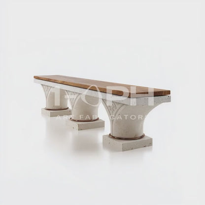 Arcadia Stone & Walnut Bench