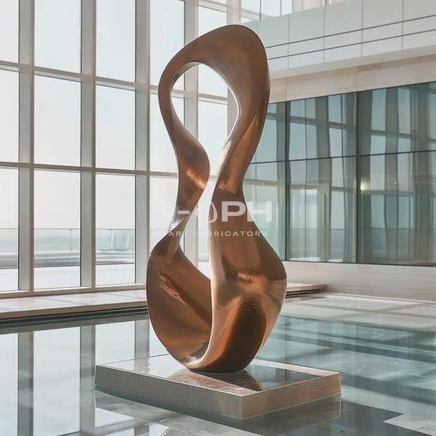 Eternal Flux — Human-Scale Polished Bronze Sculpture