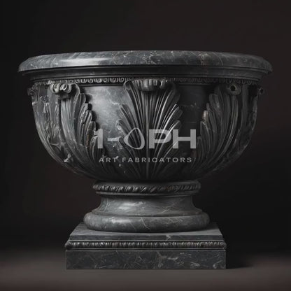 Pietra Grey Acanthus Luxury Marble Urn Planter