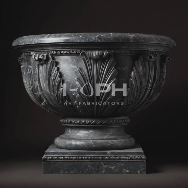 Pietra Grey Acanthus Luxury Marble Urn Planter