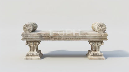 Imperial Volute Marble Bench
