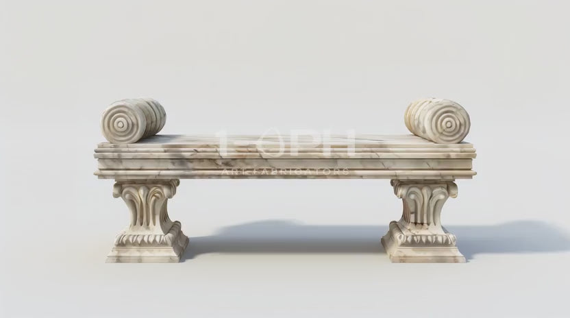 Load video: Imperial Volute Marble Bench