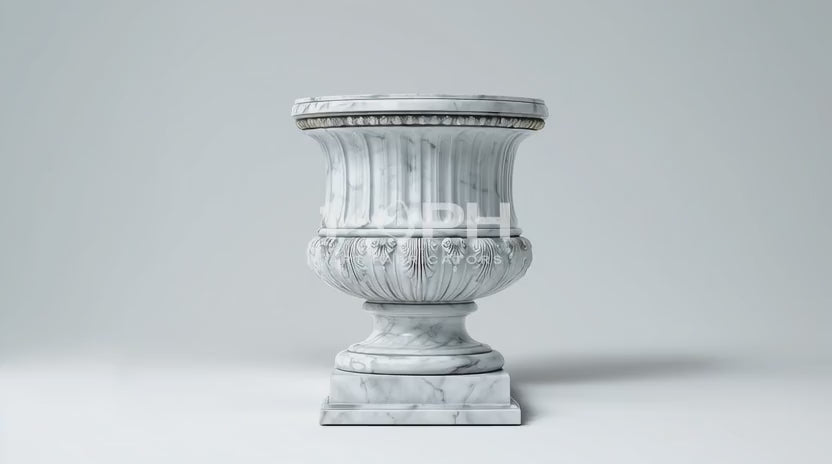 Load video: Imperial Aurelia — Hand-Carved Marble Urn
