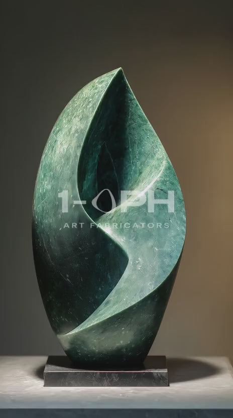 Emerald Veil — Collectible Marble Sculpture