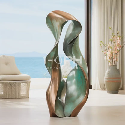 Verdant Embrace — Human-Scale Bronze Flow Sculpture