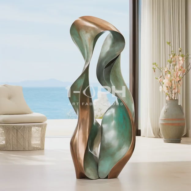 Verdant Embrace — Human-Scale Bronze Flow Sculpture