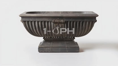 Pietra Grey Garland Marble Urn Planter