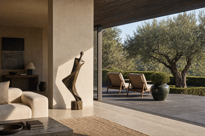 Rimal elongated bronze figure sculpture by 1-OPH