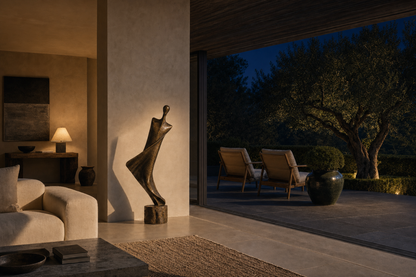 Rimal elongated bronze figure sculpture by 1-OPH