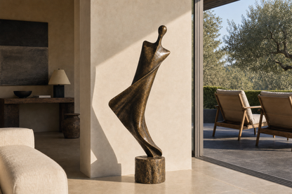 Rimal elongated bronze figure sculpture by 1-OPH