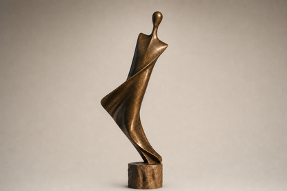 Rimal elongated bronze figure sculpture by 1-OPH