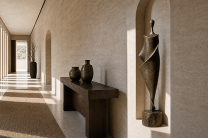 Sadu elongated bronze figure sculpture by 1-OPH