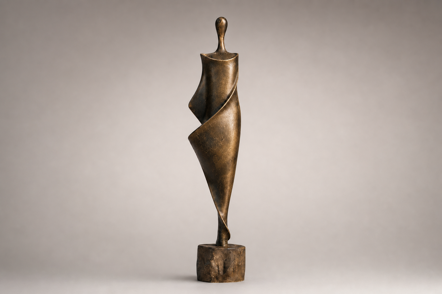 Sadu elongated bronze figure sculpture by 1-OPH