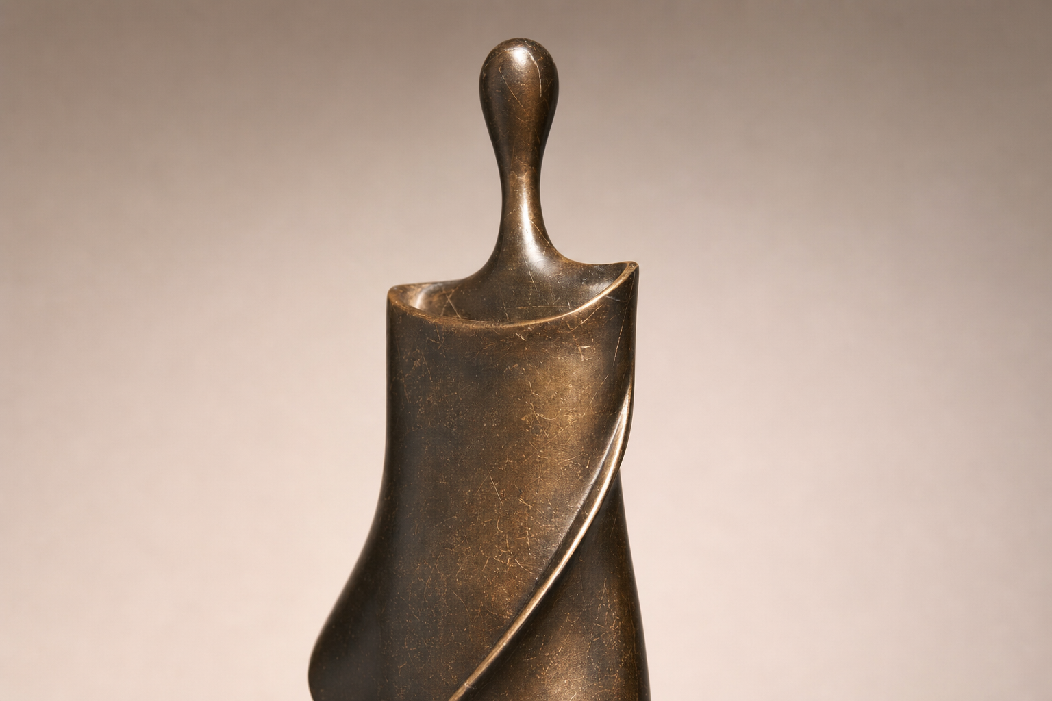 Sadu elongated bronze figure sculpture by 1-OPH