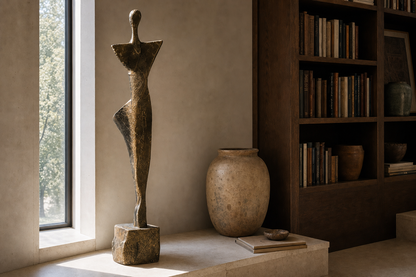 Sahar elongated bronze figure sculpture by 1-OPH
