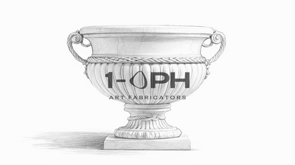Heritage Rope-Handle Marble Urn Planter
