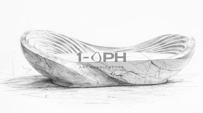 Aurelia Wave Marble Bench