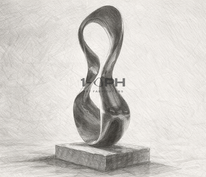 Eternal Flux — Human-Scale Polished Bronze Sculpture