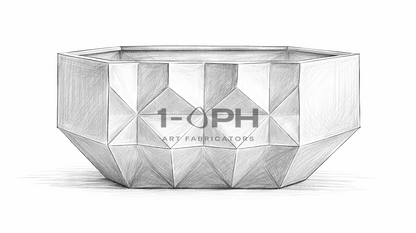 Faceted Bronze Geometric Luxury Planter