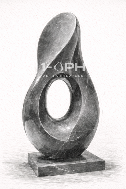 Continuum Void — Monumental Green Marble Sculpture