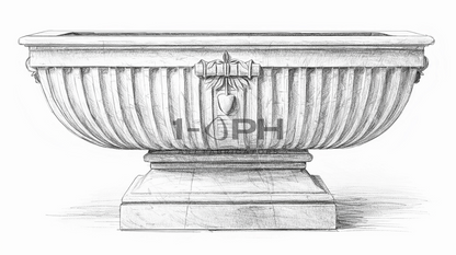 Pietra Grey Garland Marble Urn Planter